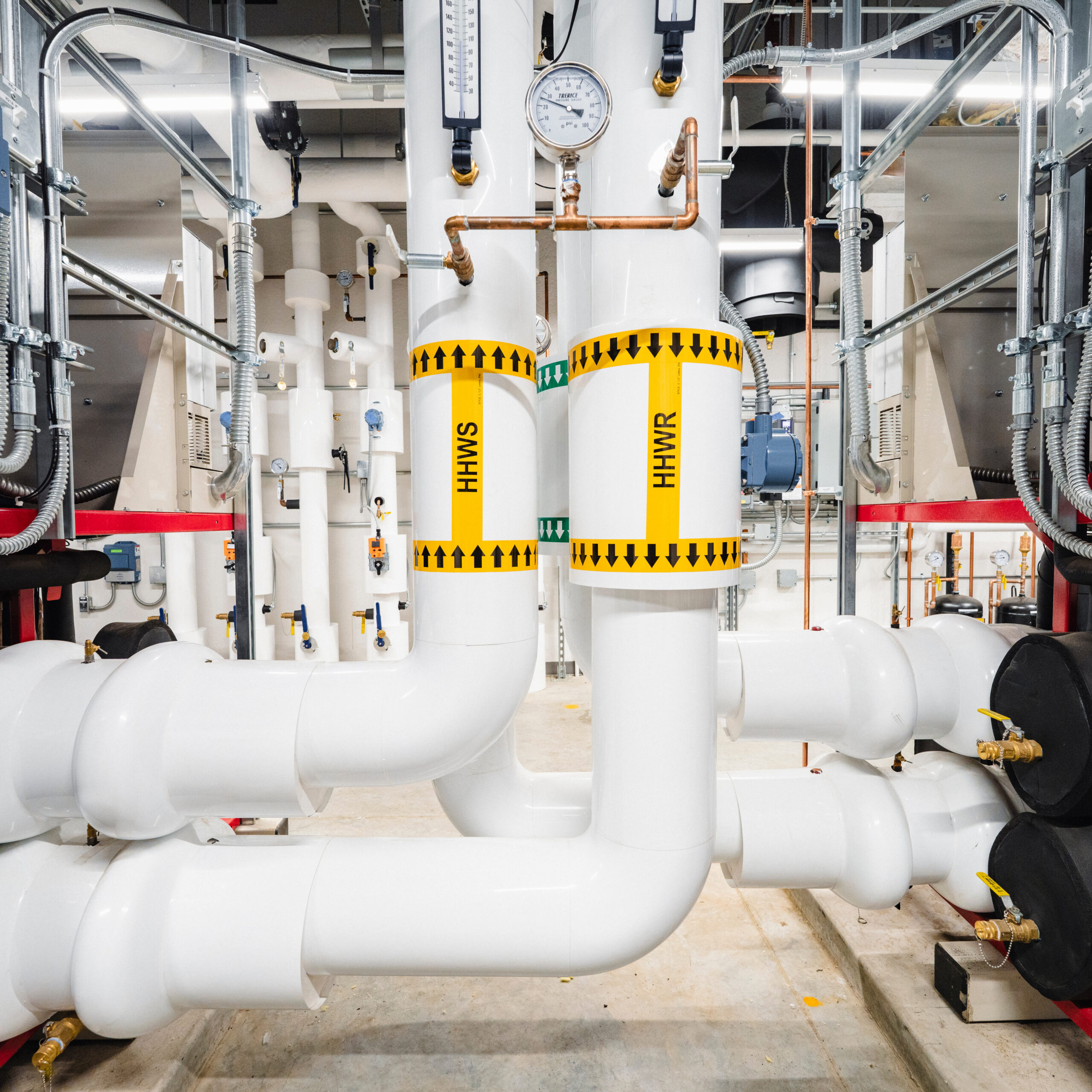Plumbing service image of pipes.